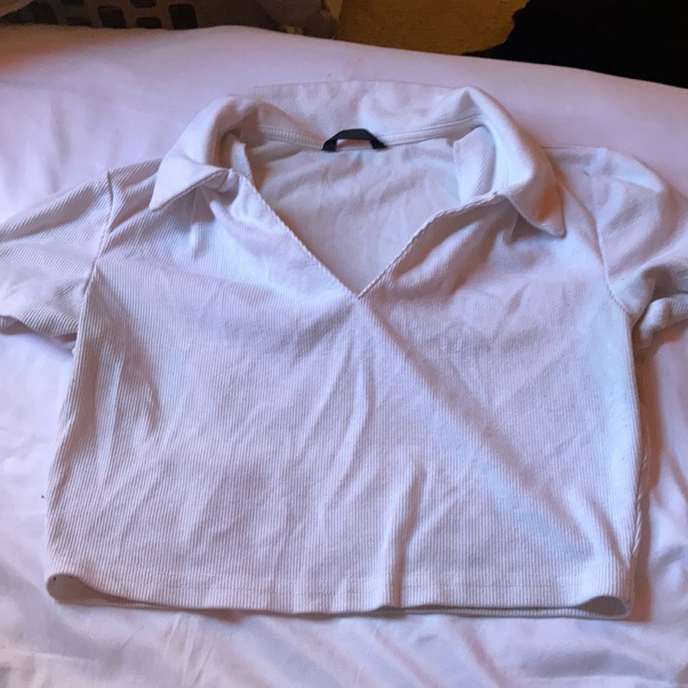 White collared undershirt